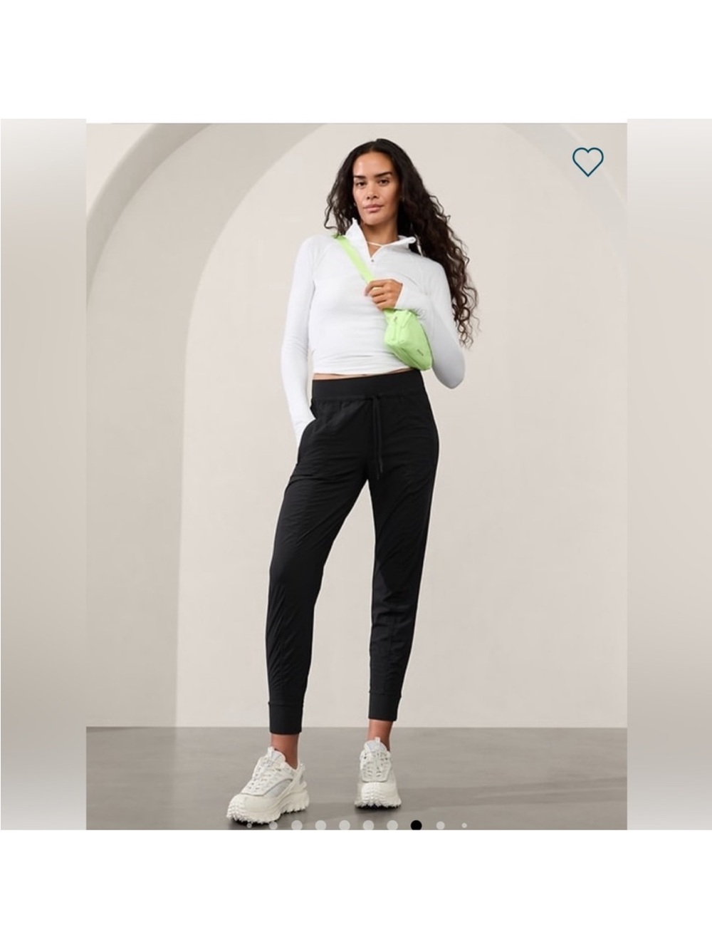Athleta Attitude Pant Black Ruched Jogger NWT